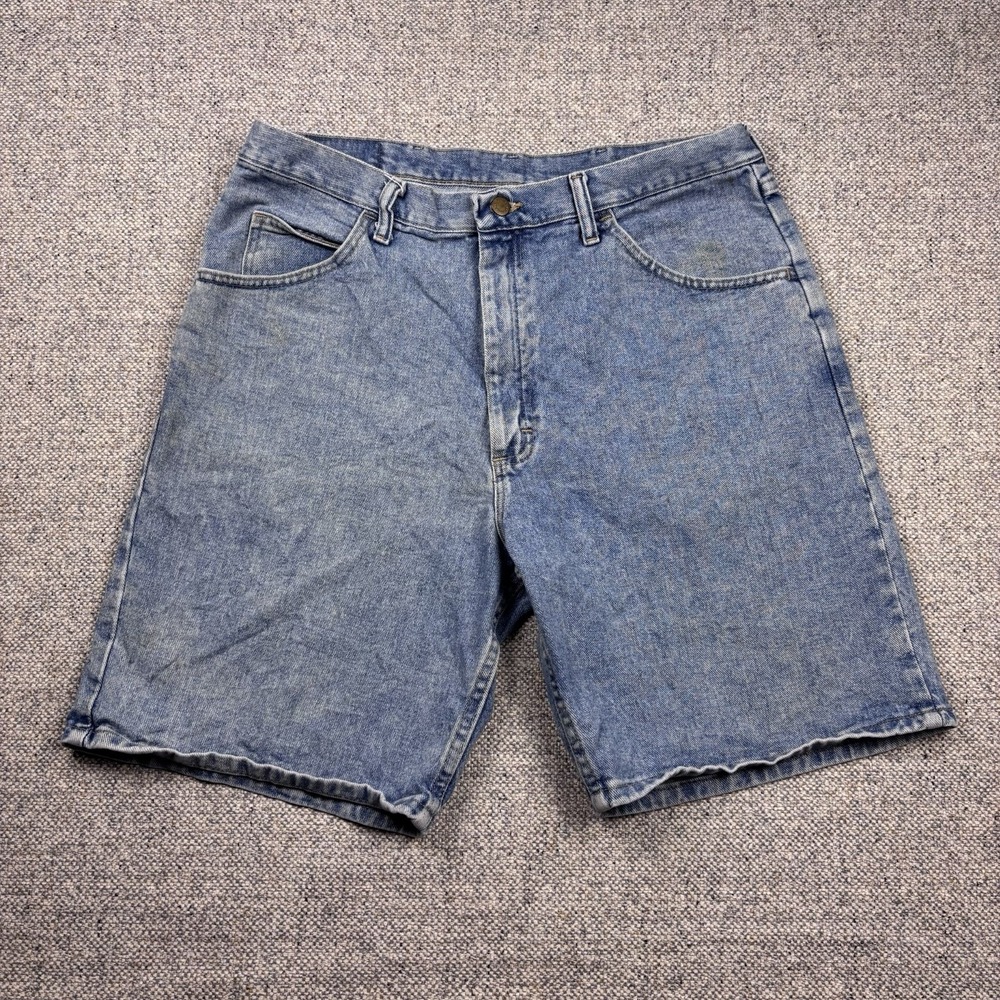 Wrangler Jean Shorts Mens Size 36 Blue Cotton Denim Jeans Summer Jorts